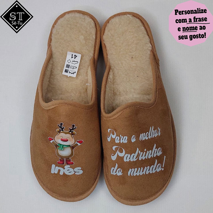 Chinelos Rena Para o Melhor padrinho do Mundo